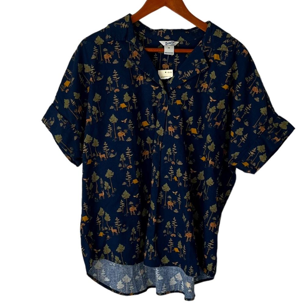 Duluth Trading Co. Women’s Woodsy Flannel Popover Camping Shirt Size Medium